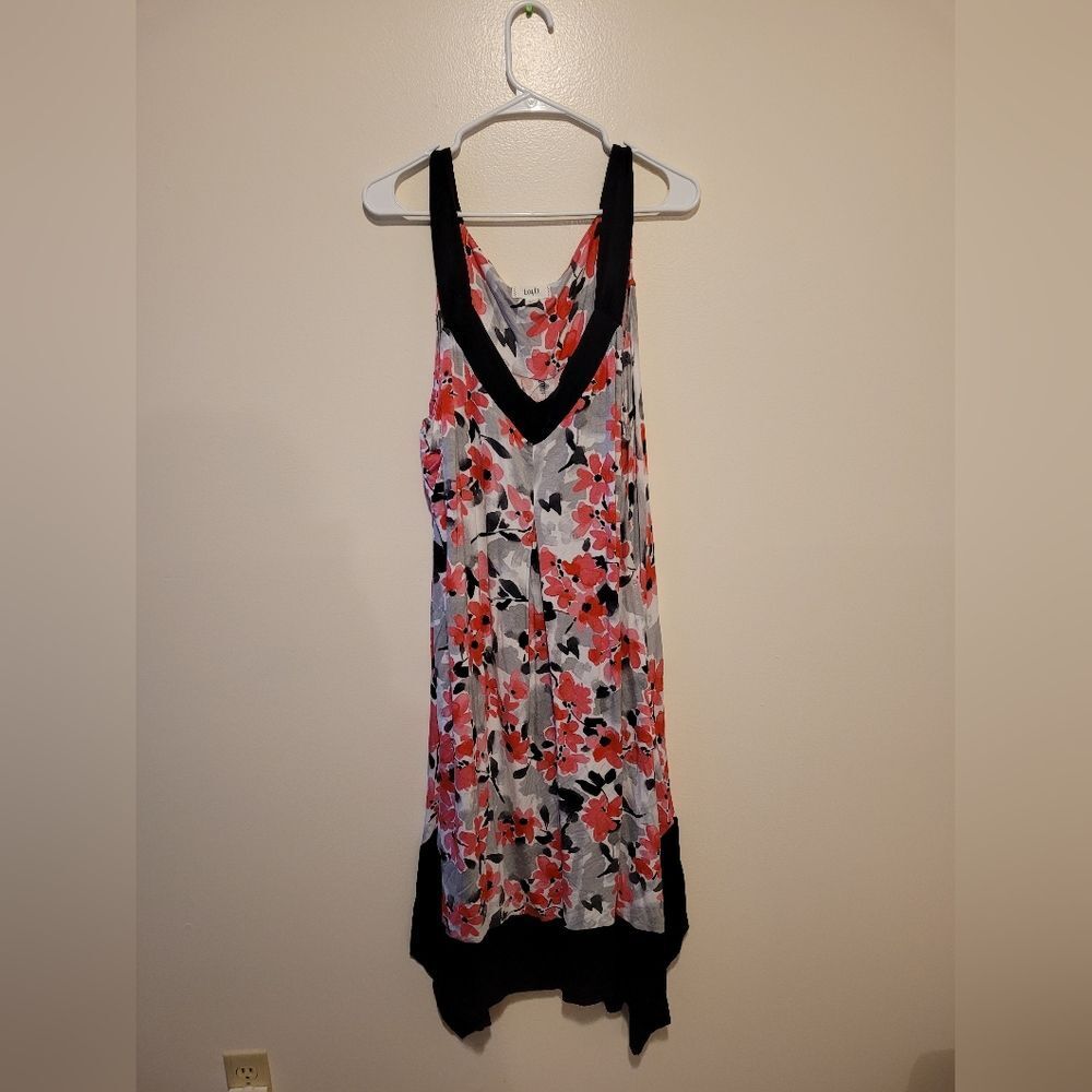 Layla Womans Pink‎ And Black Floral Dress